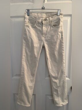 MOTHER The Mid Rise Dazzler White Skinny Jeans
